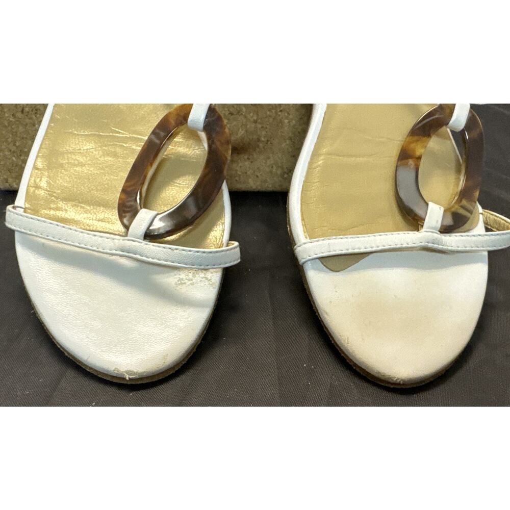 Stuart Weitzman White Tortoise Shell Patent Leath… - image 6